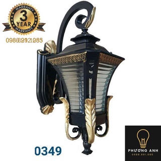 Đèn tường đồng treo trụ cổng ngoài trời trang trí hoa văn cổ điển hiện đại mã 0349- đèn phương anh
