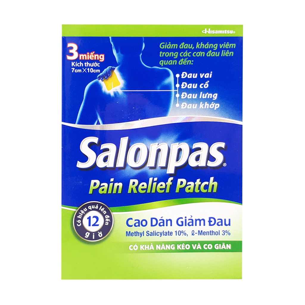 Miếng dán giảm đau Salonpas Pain Relief Patch
