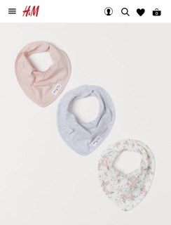 Set 3 yếm cổ HM auth ( hoạ tiết đặc biệt 🌸🍀)