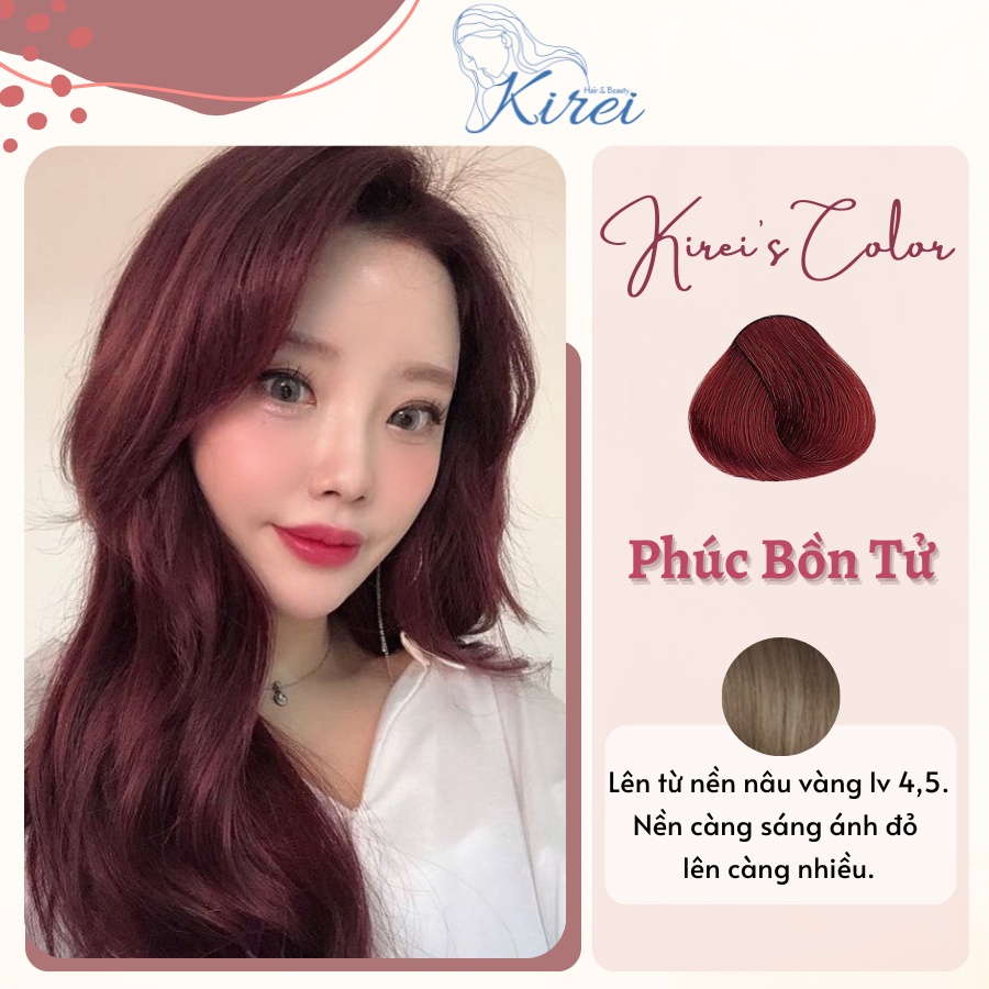 Thuốc nhuộm tóc màu PHÚC BỒN TỬ không cần tẩy tóc Kirei Hair, KireiHair, KIREIHAIR