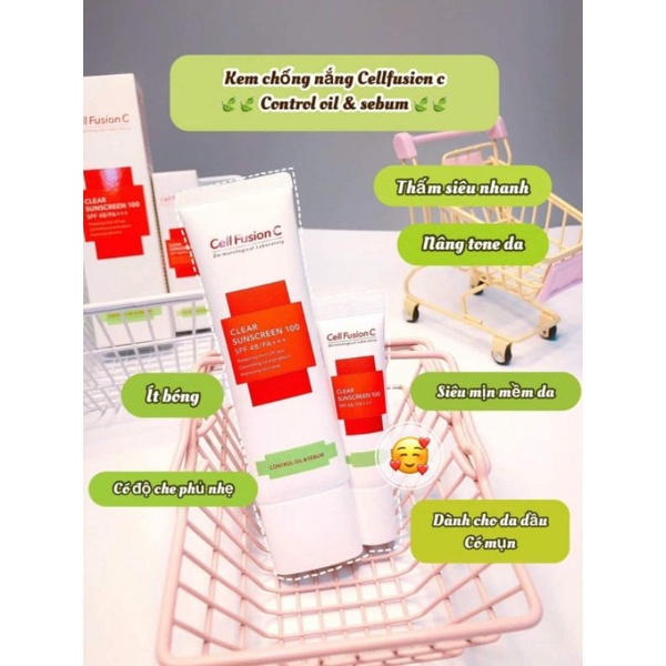 (MẪU MỚI) Kem chống nắng Cell Fusion C 50ML