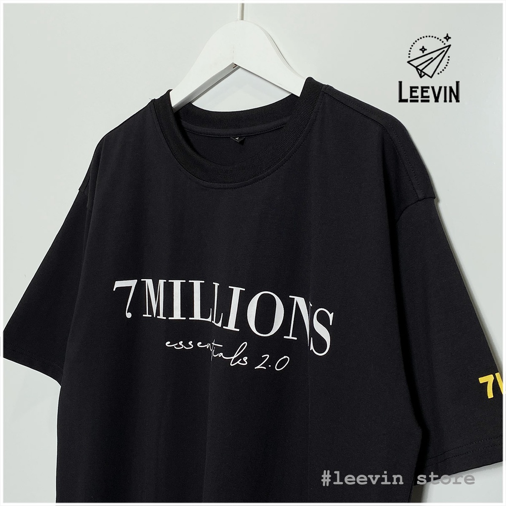 Áo Thun Nam Nữ 7MILLIONS ESSENTIAL 2.0 Unisex - Kiểu áo phông nữ nam form rộng tay lỡ Ulzzang - Leevin Store