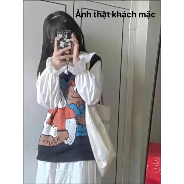 ÁO gile hình hoạt hoạ