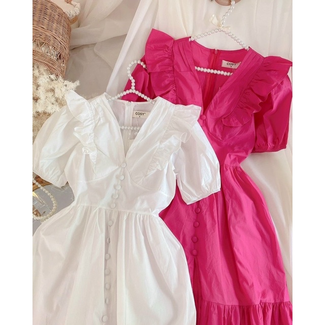 Đầm Bigsize Babydoll Cổ Bèo (Bigsize 55kg Đến 100kg (M/L/XL/XXL)