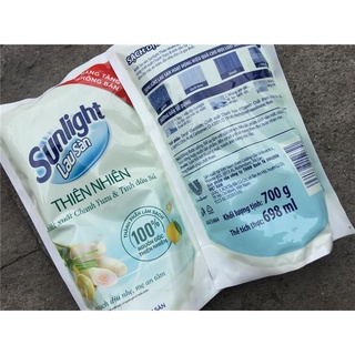 Nước Lau sàn Sunlight Thiên Nhiên Chiết xuất Chanh Yuzu & Tinh Dầu Sả ( Túi 700g)