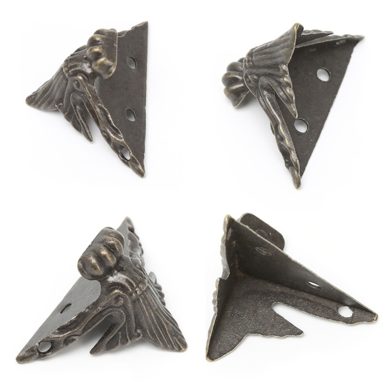 Set 4 phụ kiện bảo vệ và trang trí góc bằng hợp kim phong cách cổ điển xinh xắn