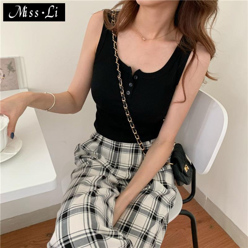 Áo Dệt Kim Sát Nách Dáng Ngắn Ôm Cơ Bản Thời Trang Xuân Hè Dành Cho Bạn Nữ