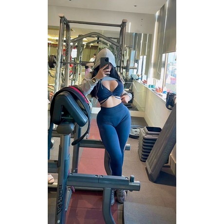 Áo khoác croptop nữ hở ngực tay dài tập gym, thể thao, yoga