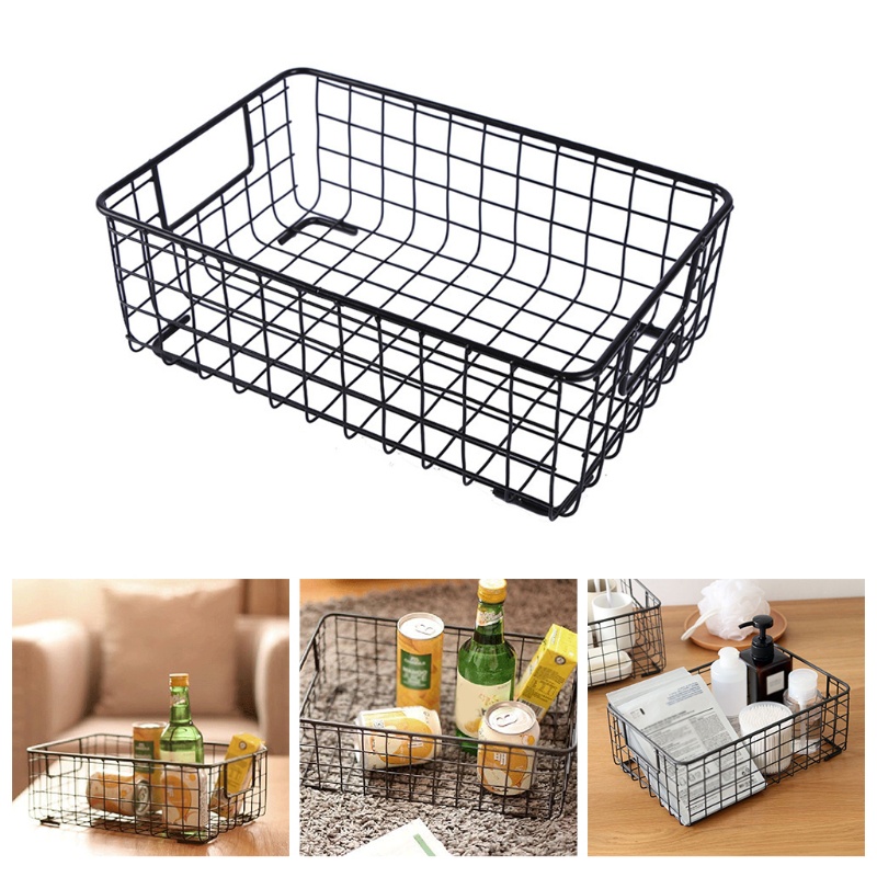 Aoto Giỏ Đựng Trái Cây Bằng Kim Loại Có Tay Cầm Tiện Dụng