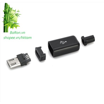 Đầu đực USB 5 chân có vỏ bóng đẹp