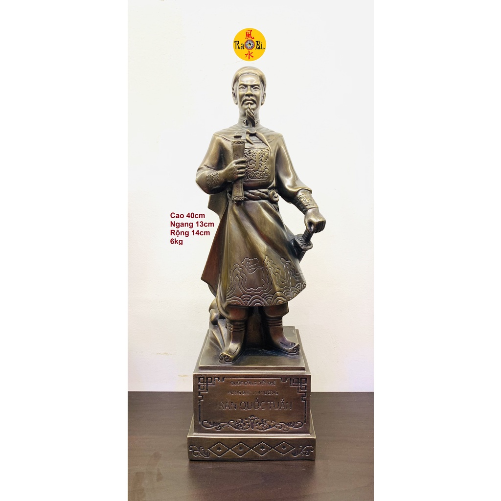 Quốc Công Tiết Chế Hưng Đạo Đại Vương Trần Quốc Tuấn 40cm - Tượng Đồng Thờ Cúng