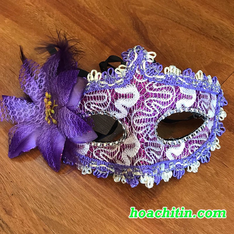 Mặt nạ halloween hóa trang dự tiệc Phủ ren bông mask nửa mặt