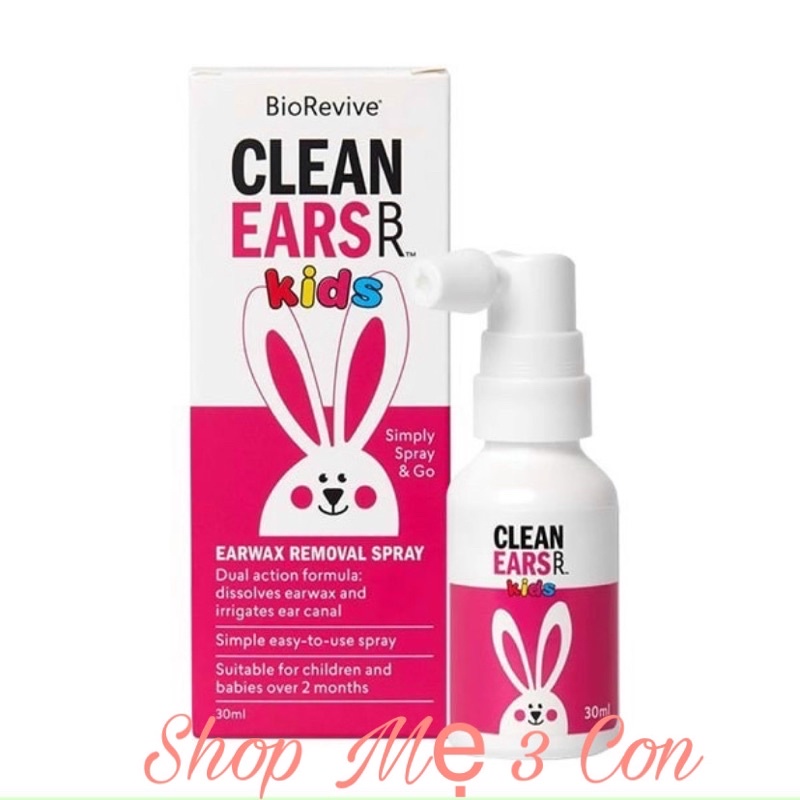 Xịt tan ráy tai Clean Ears Kids - Úc cho bé 2m+