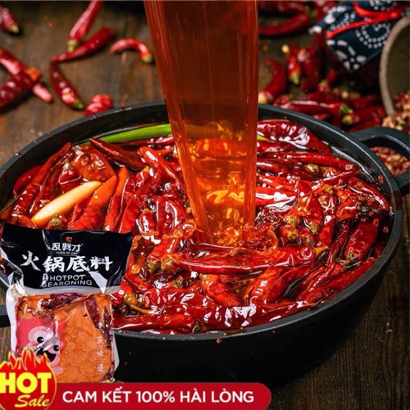 Gói Nước Cốt Lẩu Trùng Khánh Cay 500g (SẴN)