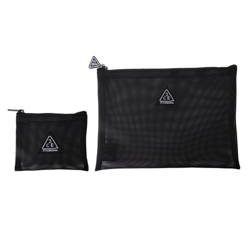 Túi Đựng Mỹ Phẩm 3ce Mesh Pouch Rumour - đen