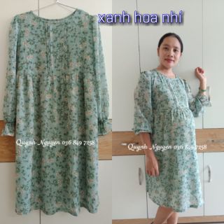 🌼đầm bầu voan hoa nhí
