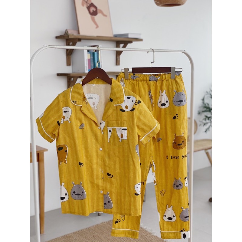 PIJAMA BỘ TAY CỘC QUÀN DÀI CHẤT XỊN GIÁ RẺ NHẤT SHOPEE