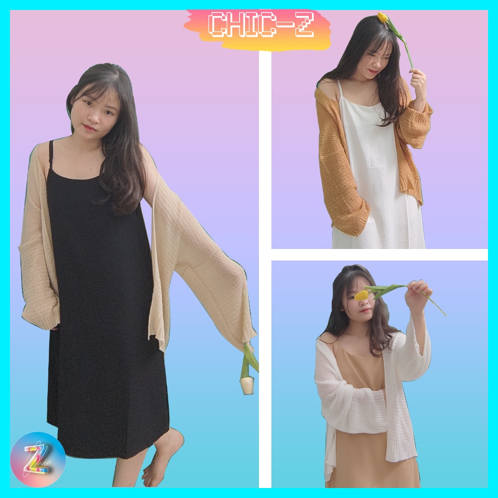 Áo Khoác Cardigan Len Mỏng Freesize Phong Cách Ulzzang, Hàn Quốc Nhẹ Nhàng, Dễ Thương, Phù Hợp Đi Biển, Đà Lạt