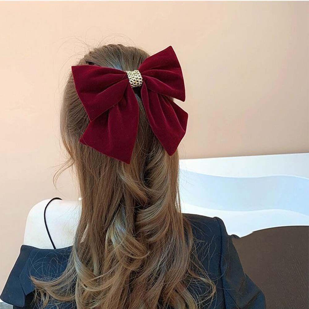 IVORY Kẹp TóC HìNh Nơ Nhung ThờI Trang Cho Nữ