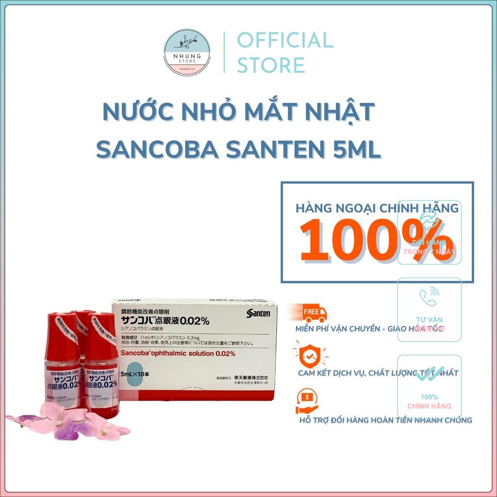 Nước nhỏ mắt Sancoba 0.02% 5ml Nhật Bản - Hỗ trợ người cận thị - Điều tiết chứng mỏi mắt, rối loạn điều tiết