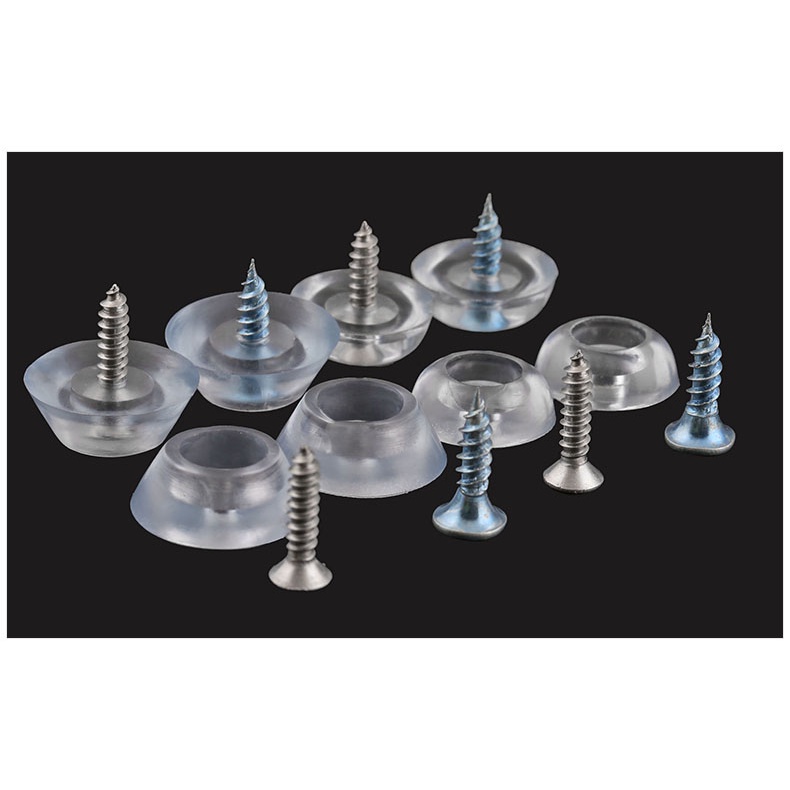 Miếng Lót Chân Ghế Cao Su Silicon Mềm Trong Suốt Chống Trượt Chiều Cao 17mm20mm