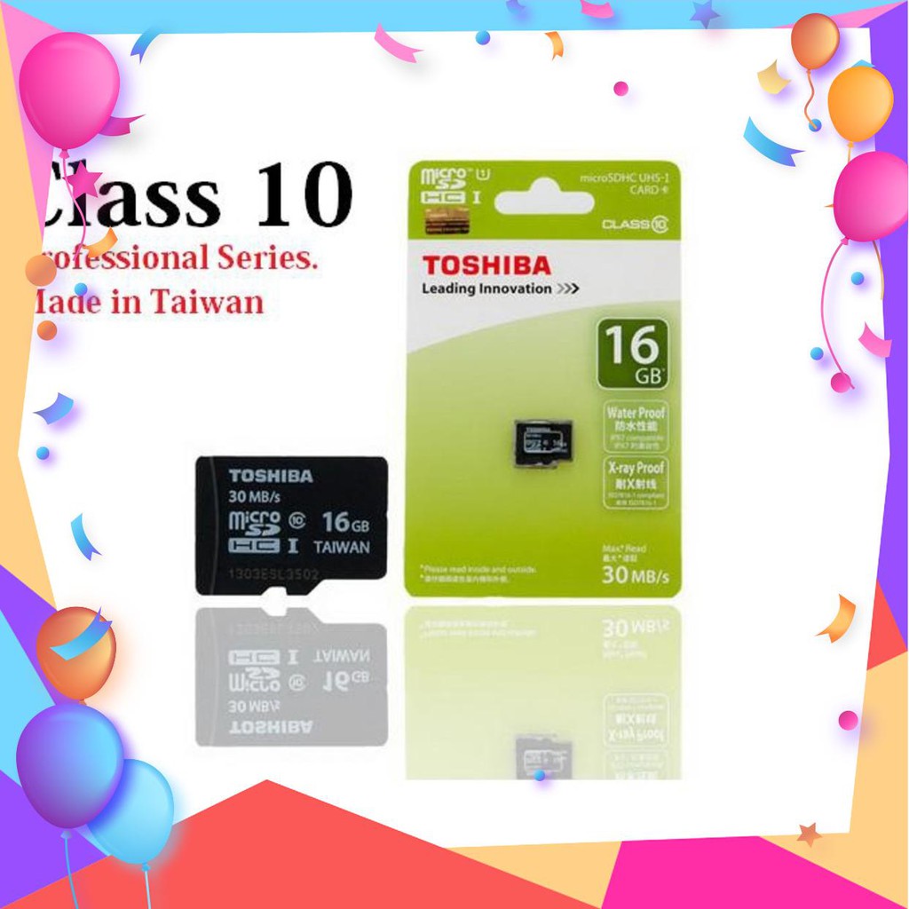 Thẻ nhớ 16Gb Toshiba Class 10 - 40mb/s
