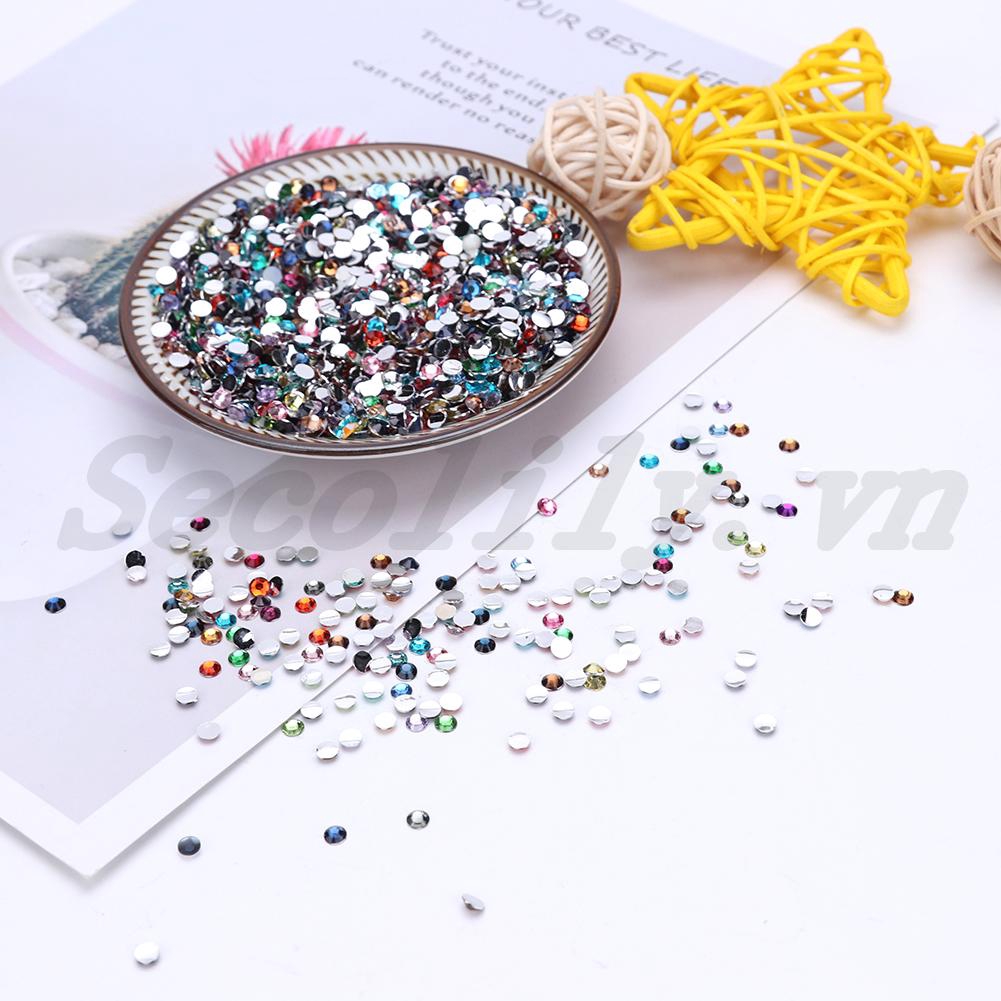 30g 4mm Crystal Rhinestone Sequins Acrylic Gemstone Flat Back DIY Garment