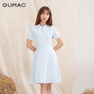 Đầm nữ cổ tàu nút ngọc da10108 gumac