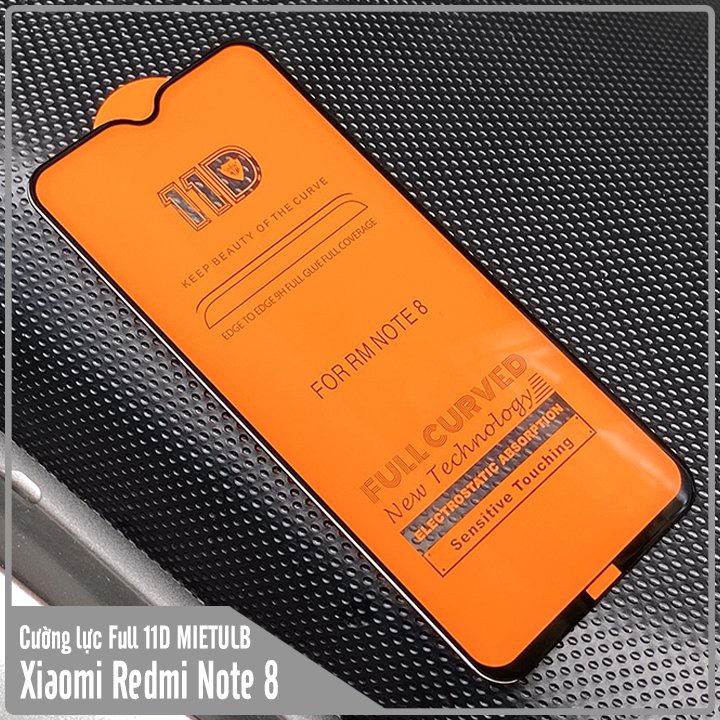 Kính cường lực 11D Xiaomi Redmi Note 8 Full viền Đen MIETUBL