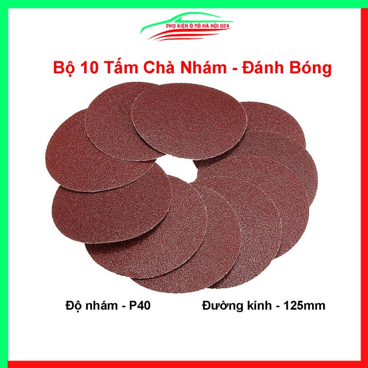 Combo 10 giấy nhám đánh bóng độ nhám P40 đường kính 125mm