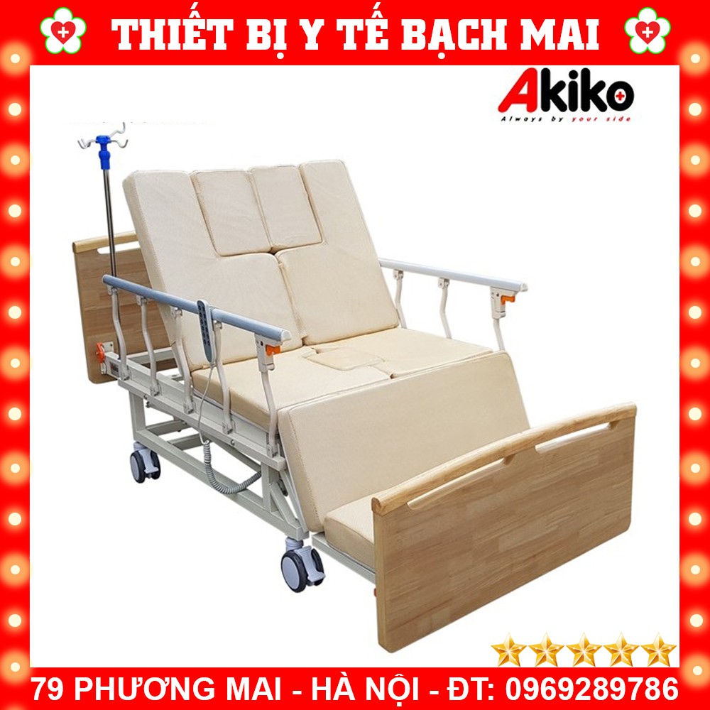 Giường Bệnh Nhân Chạy Bằng Điện Đa Năng Có Mở Bô Akiko A89-09