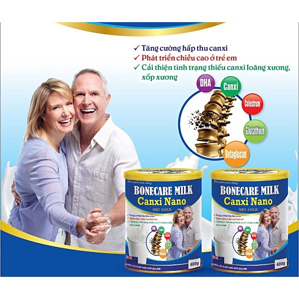 Sữa bột CANXI NANO phát triển chiều cao, phòng chống loãng xương Bonecare Milk MK7 Gold