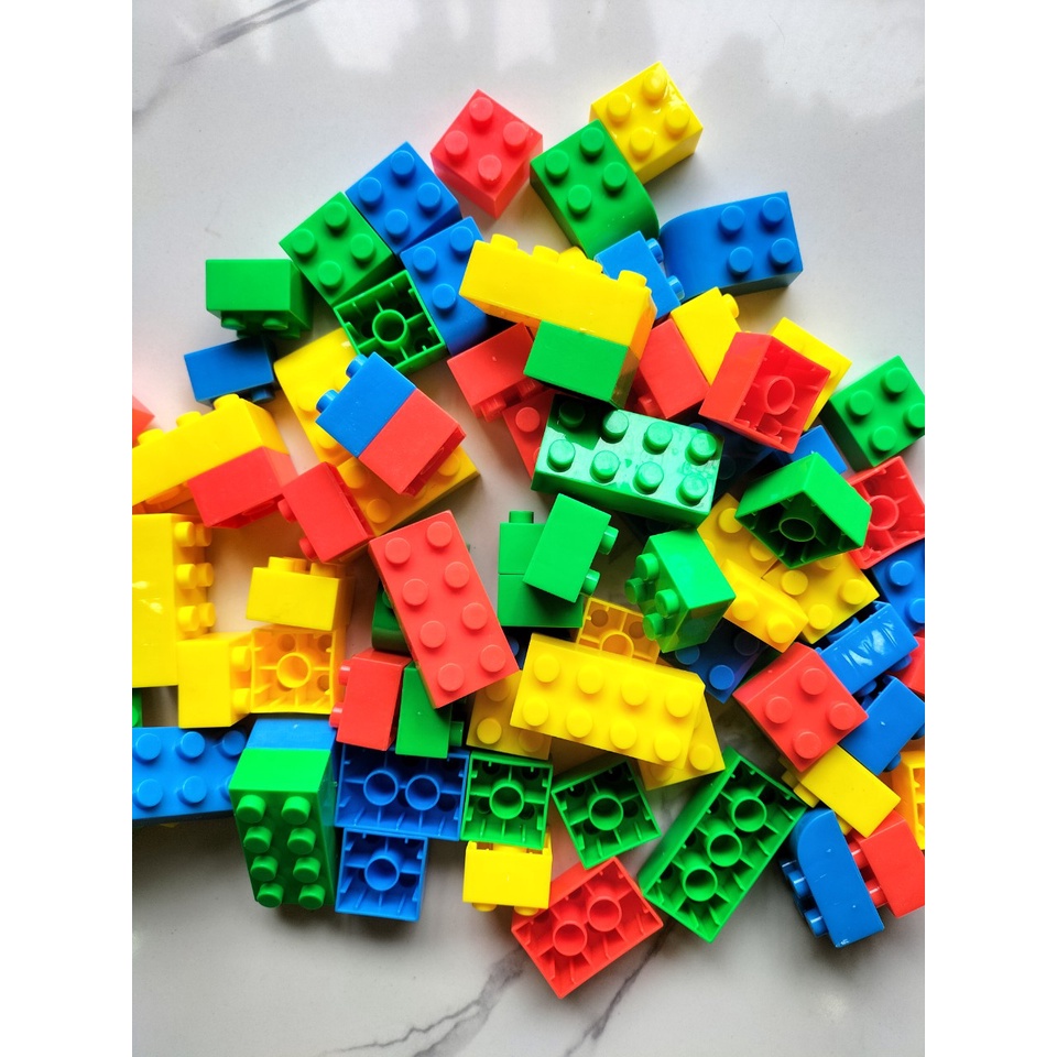 Bộ Lego xếp hình giáo dục sớm  Đồ chơi LEGO phát triển tư duy hình khối xây dựng ,nhiều màu sắc