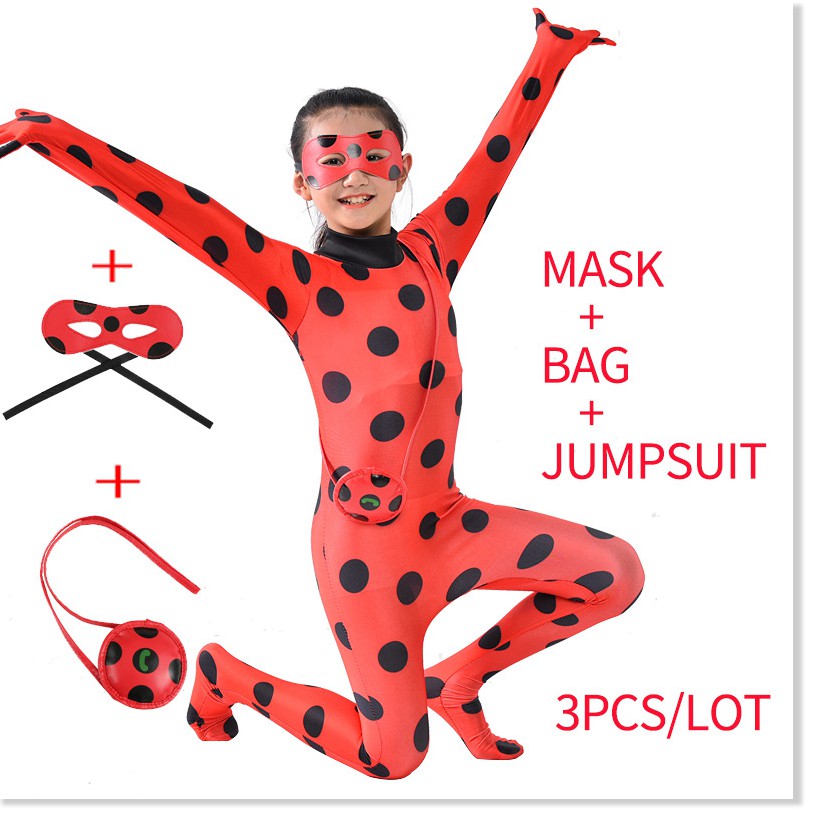 Bọ rùa Reddy trang phục quần bó trẻ em gái Halloween anime trang phục mèo đen Noel chương trình biểu diễn quần áo