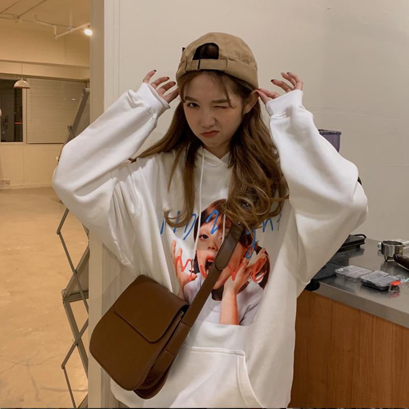 Women's Korean Cute Loose Student Hooded Sweater | BigBuy360 - bigbuy360.vn