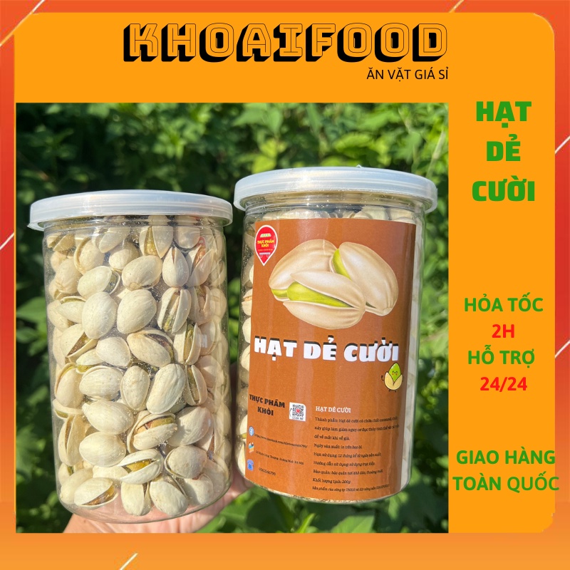HẠT DẺ CƯỜI MỸ rang muối tách vỏ ăn vặt bổ dưỡng cung cấp dưỡng chất cho cơ thể hũ 300g tiện lợi