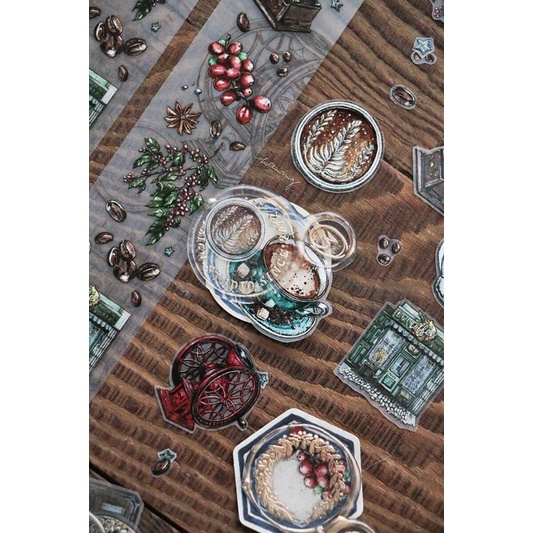 LCN - Chiết lẻ chu kỳ 50cm cuộn Pet Tape Coffee Shop