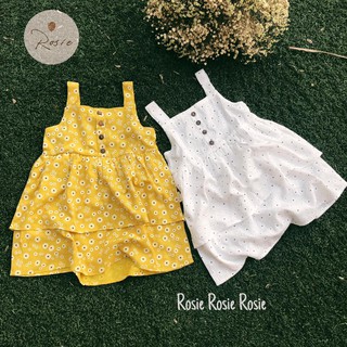 Váy đầm hè rosie - váy 2 dây 2 tầng hoa nhí v27 cho bé gái từ 9-38kg