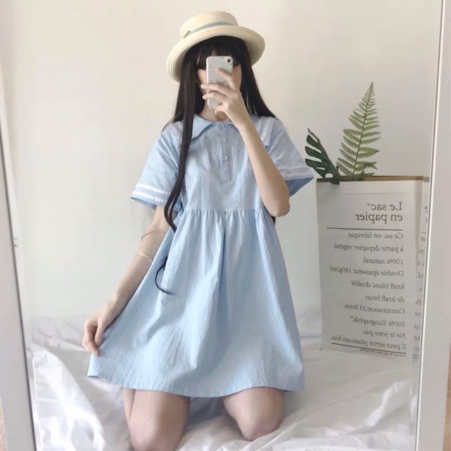 [ORDER] Váy babydoll cổ thuỷ thủ