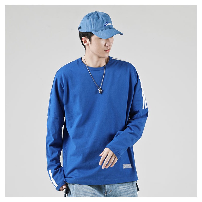 [ Có Ảnh Thật ] Áo thun tay dài form rộng unisex - sweater viền sọc vai