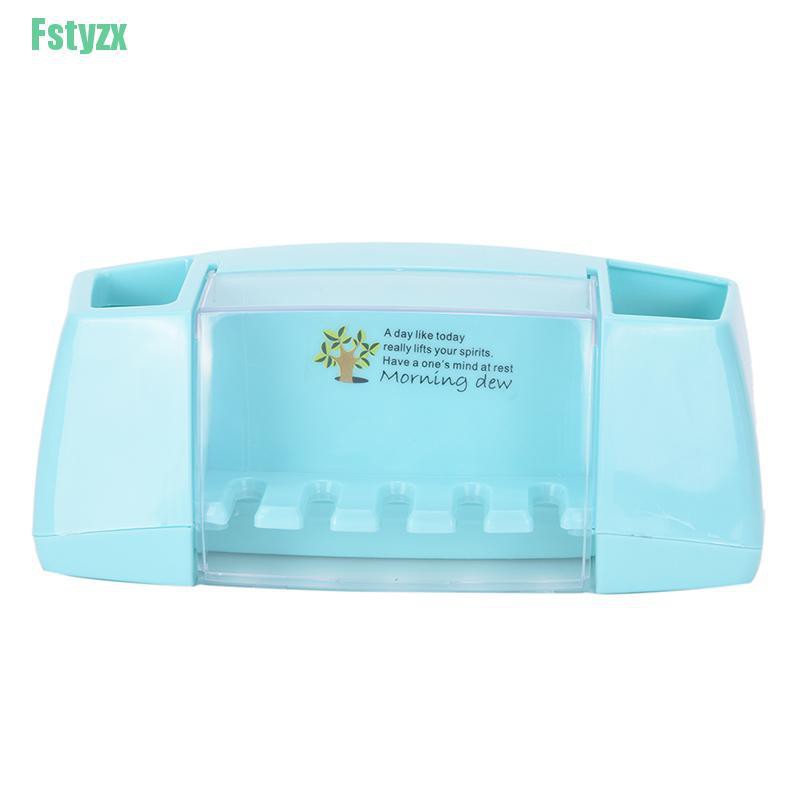 fstyzx Multifunctional toothbrush holder storage box bathroom accessories suction hooks