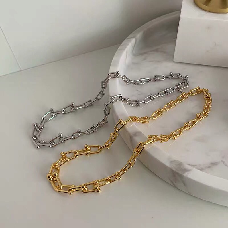 Dây chuyền thép không gỉ mạ vàng 18k siêu mỏng sang trọng 2021