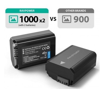 PIN SONY NP- FW50 - RAVPOWER CHO MÁY SONY Sony NEX 3/5/7, SLT-A, DSC-RX10, Alpha A6000, A6300, A6400, A6500, A7