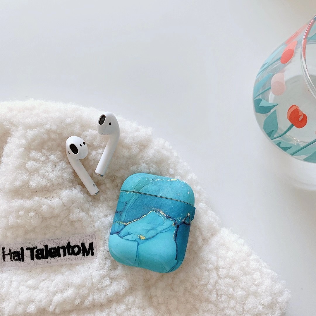 Vỏ Bảo Vệ Hộp Đựng Tai Nghe Airpods Họa Tiết Đá Cẩm Thạch Kiểu Hàn Quốc Dễ Thương