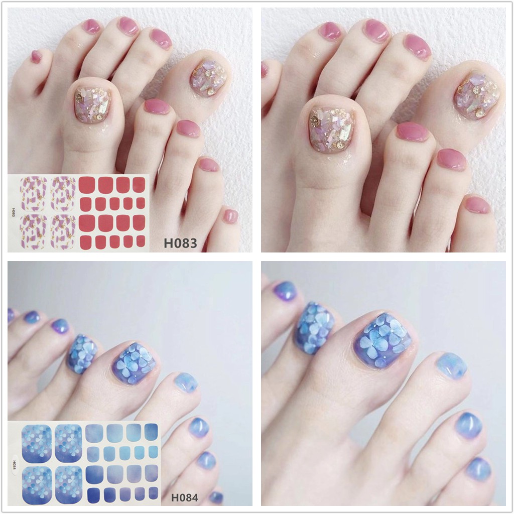 Sticker dán trang trí móng tay DIY hình hoa và trái cây dễ thương H081-90