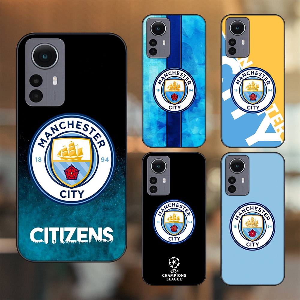 Ốp lưng Xiaomi 12 viền đen in hình Manchester City MC