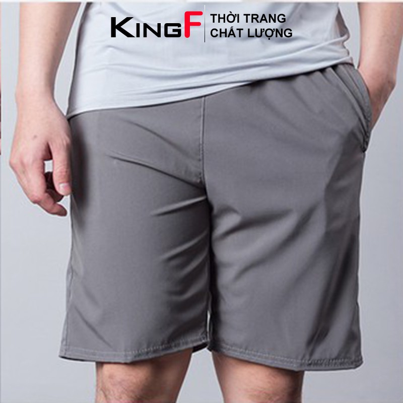 [Mã SR11JUNE5 giảm 20K đơn 50K] Quần đùi nam vải dù gió KINGF quần short trơn mềm mịn thoáng mát mặc ở nhà chơi thể thao | BigBuy360 - bigbuy360.vn