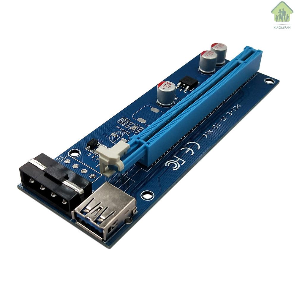 Card Chuyển Đổi Pci-E 1x Sang Pci-E 16x Pci-E 4pin Với Cáp Dữ Liệu Usb 3.0 Sata Cho Bitcoin Mining