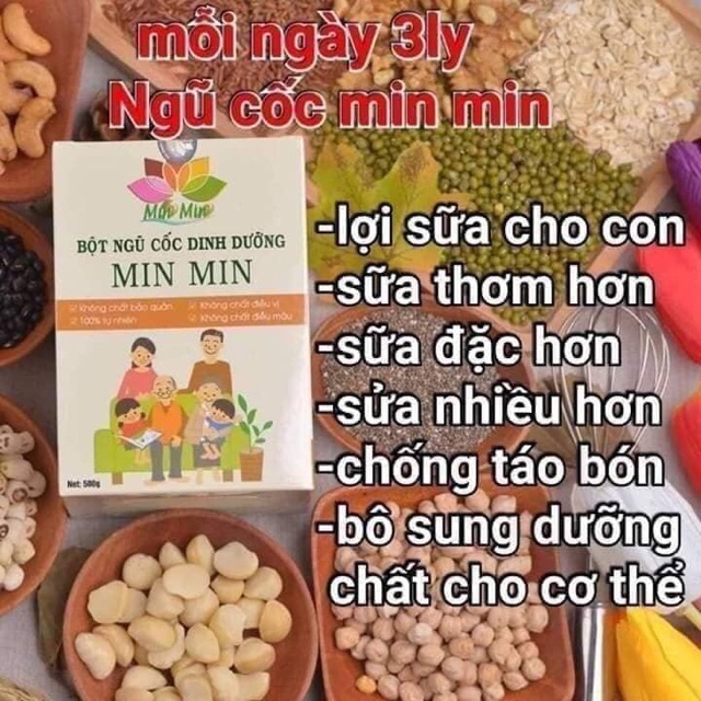 Bột ngũ cốc lợi sữa minmin