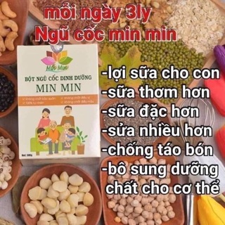 Bột ngũ cốc lợi sữa minmin